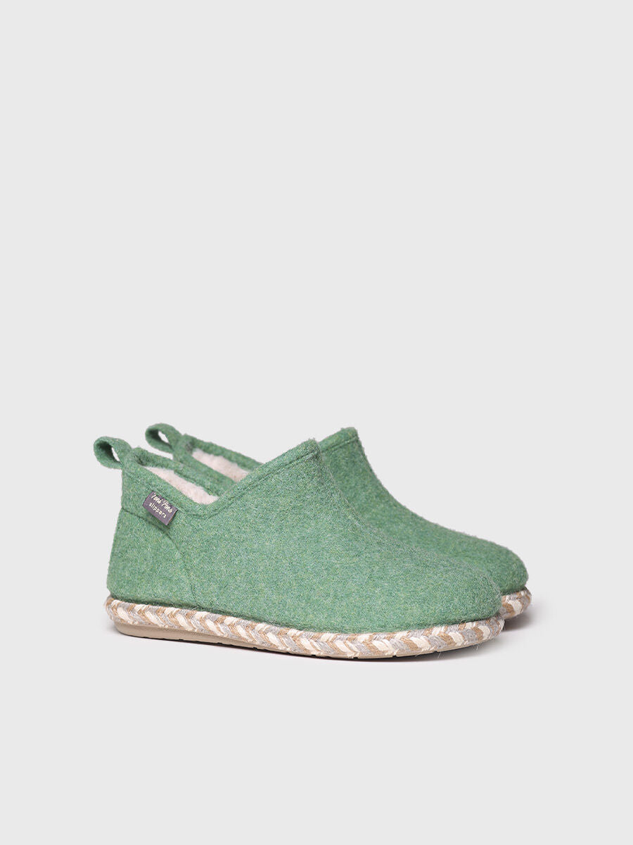 Women's Slipper in Felt in Mint - DUNA-FP-MINT