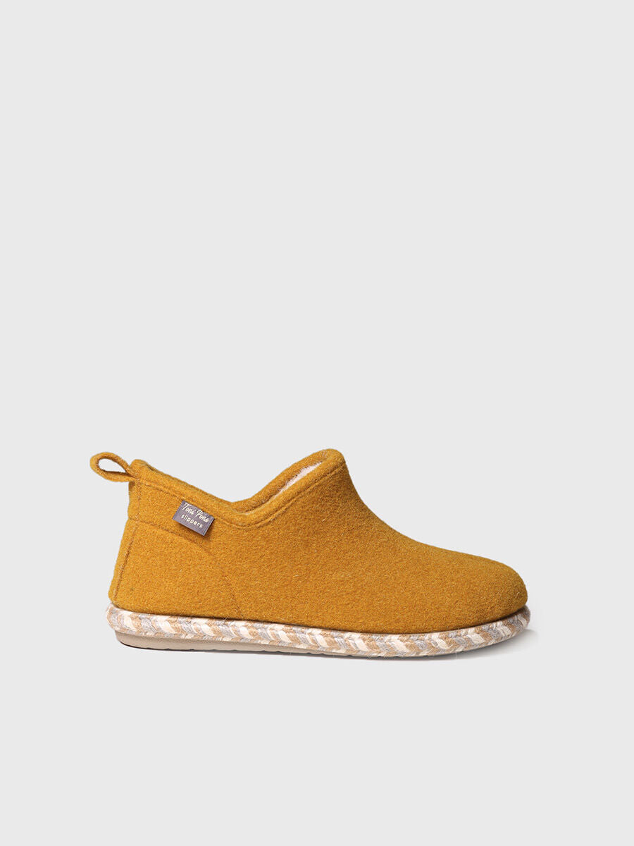 Women's Slipper in Felt in Ocre - DUNA-FP-OCRE