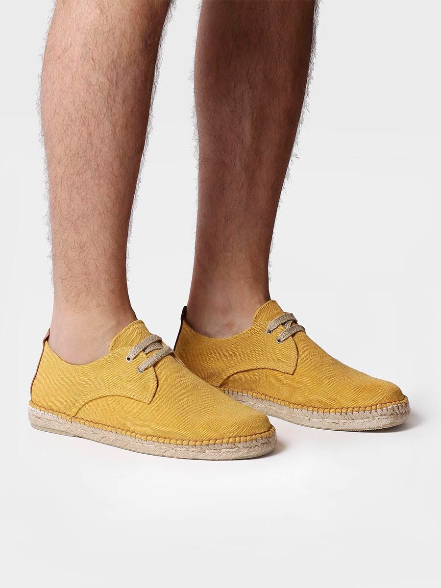 Men's espadrilles with laces - DIXON-YELLOW