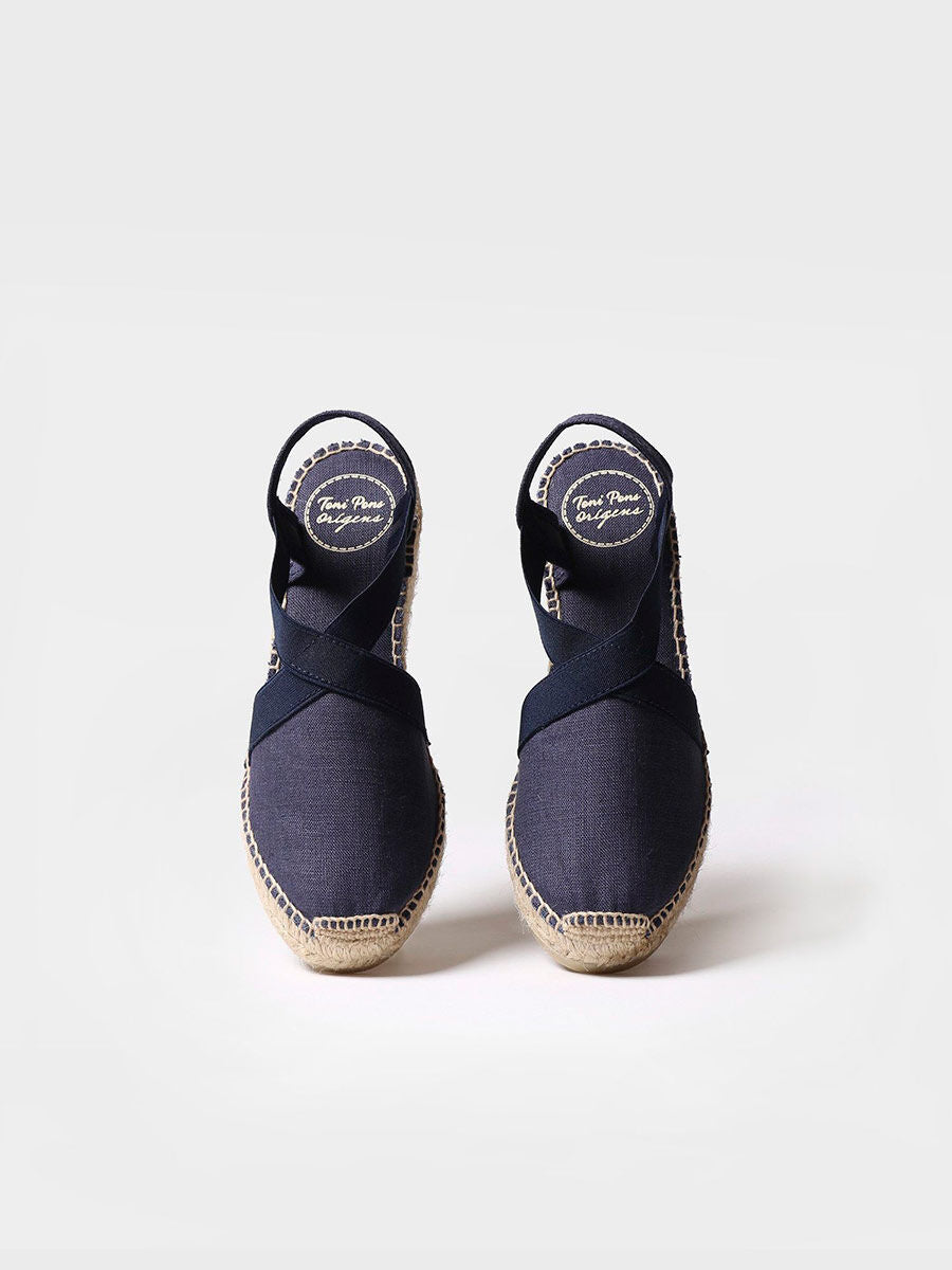 Medium wedge vegan espadrilles - TER-NAVY