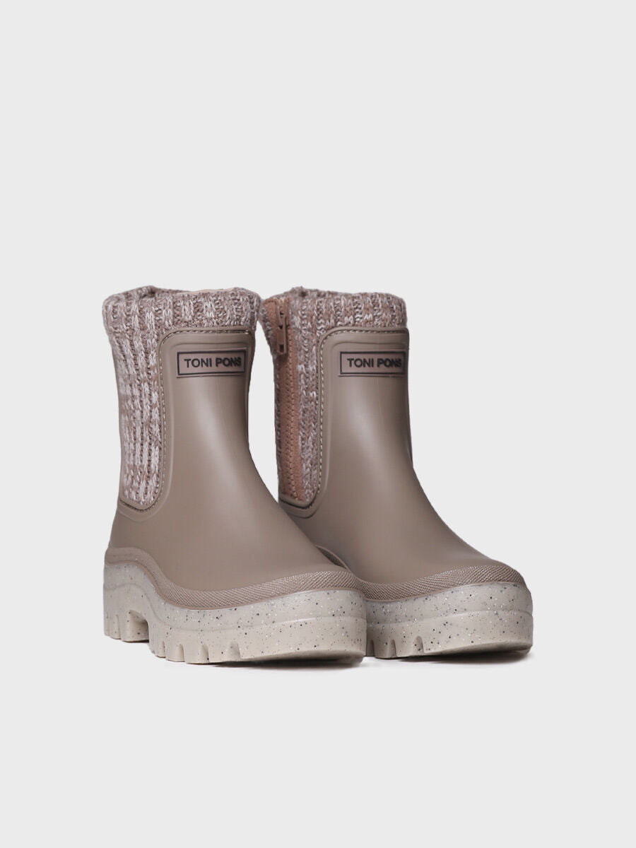 Women's rain Ankle boot in Taupe - CAMOS-TAUPE