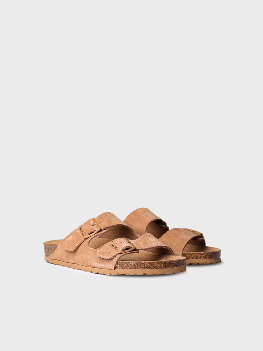 Men's sandal with buckles - GER-QT-CAMEL