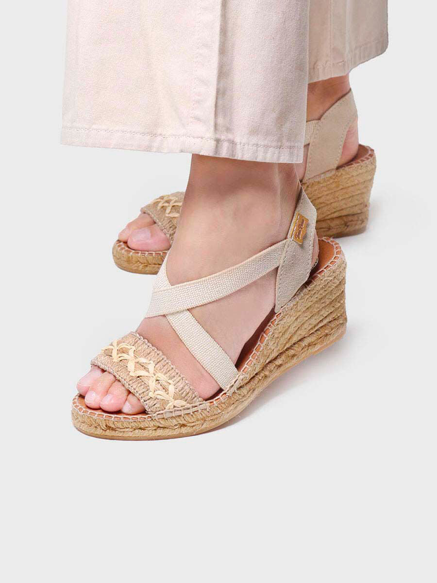 Women's jute wedge sandal - SUSA-BN-NATURAL