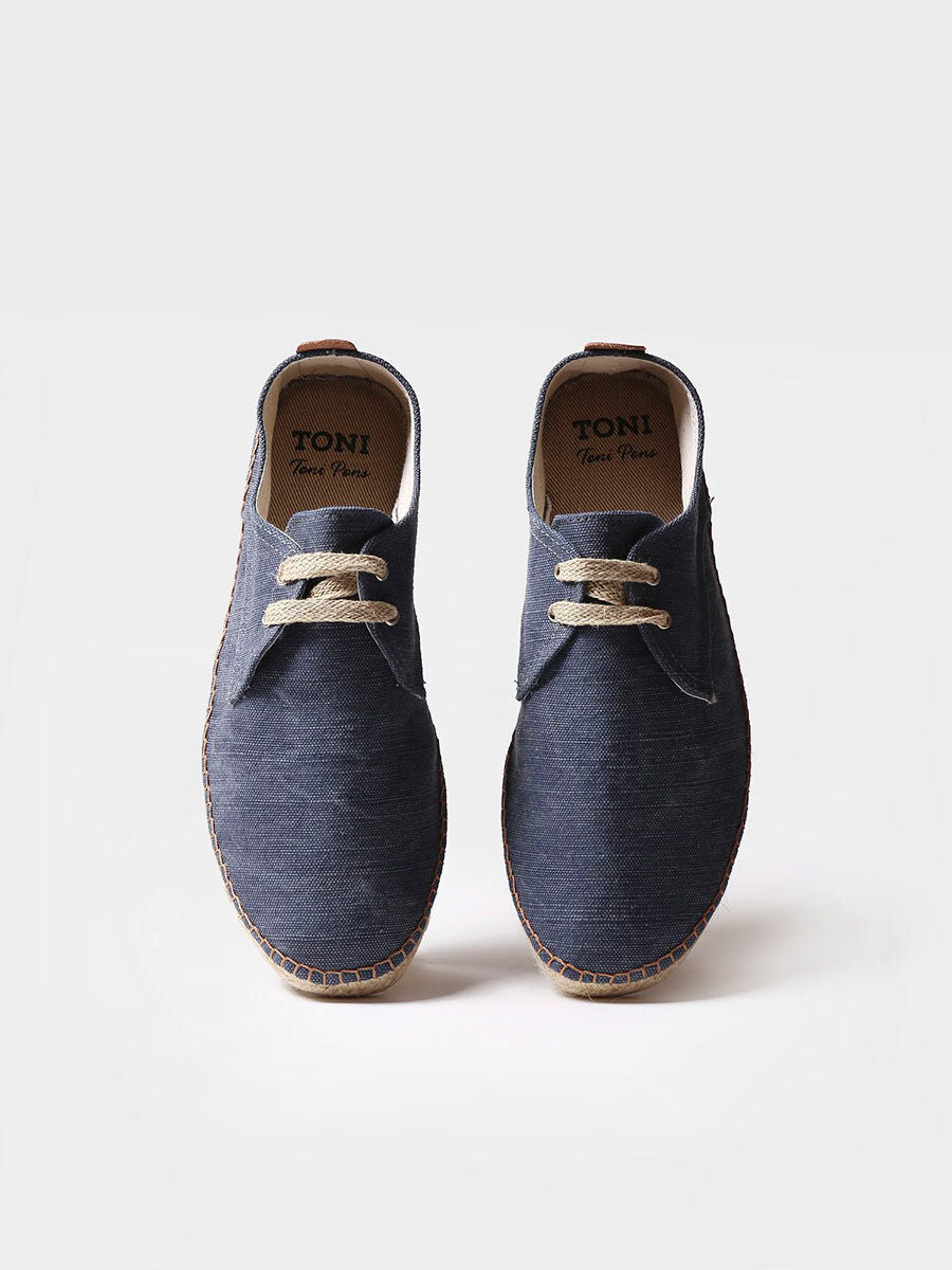 Men's espadrilles with laces - DIXON-NAVY