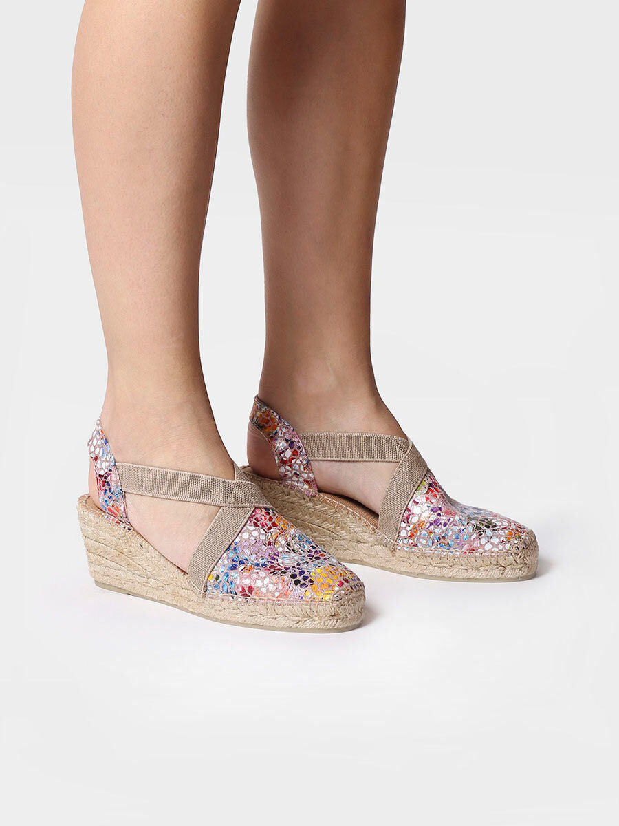 Medium wedge espadrille - TELVA-PM-MULTI MOSAIC