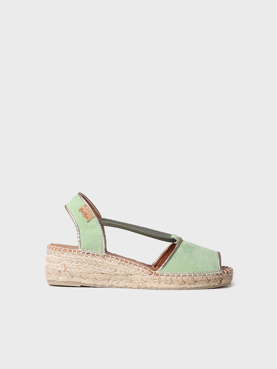 Women's wedge espadrilles in suede - BILDA-MINT