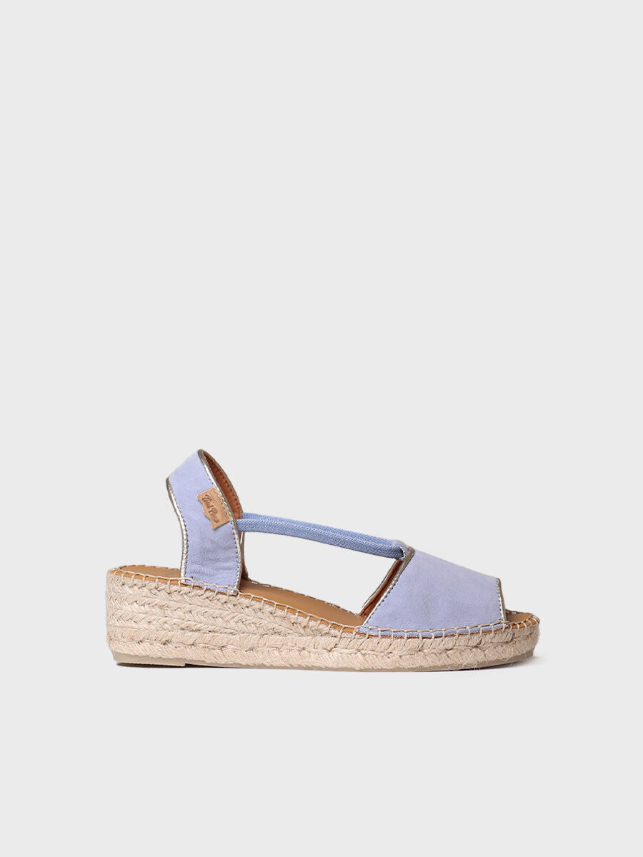 Women's wedge espadrilles in suede - BILDA-DENIM