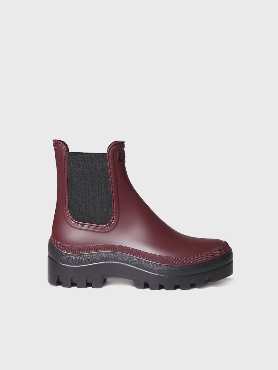 Women's Chelsea Waterproof Ankle boot in Burgundy - CARTER-BURGUNDY