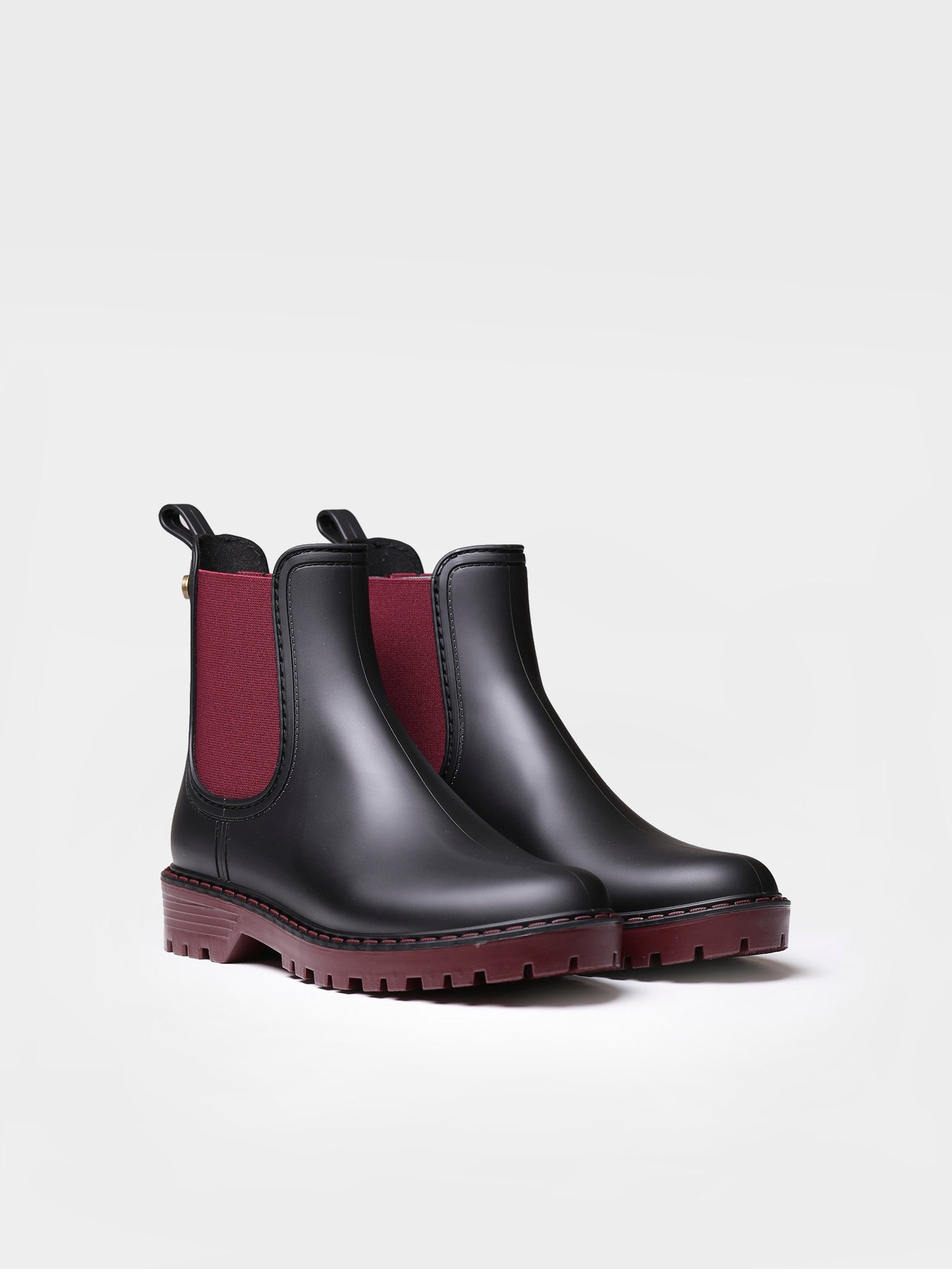 Women's rain Ankle boot in Burgundy - CAVOUR-BURGUNDY