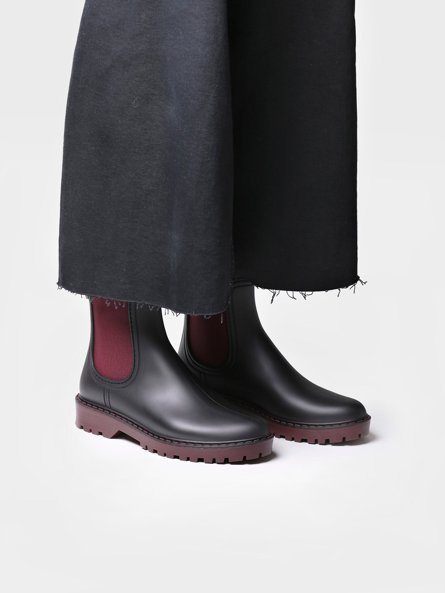 Women's rain Ankle boot in Burgundy - CAVOUR-BURGUNDY