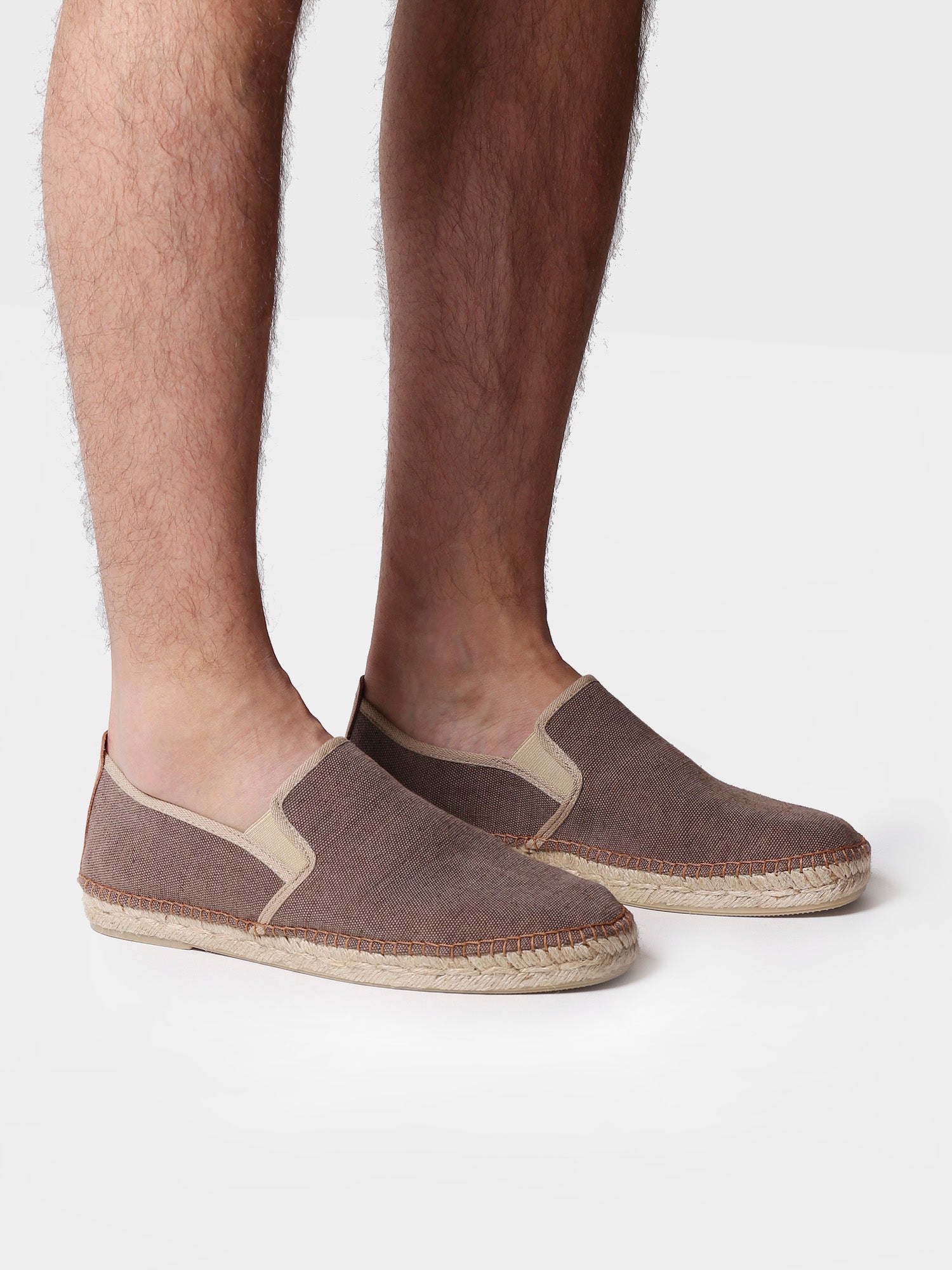 Men's jute espadrilles - DALLAS-BROWN