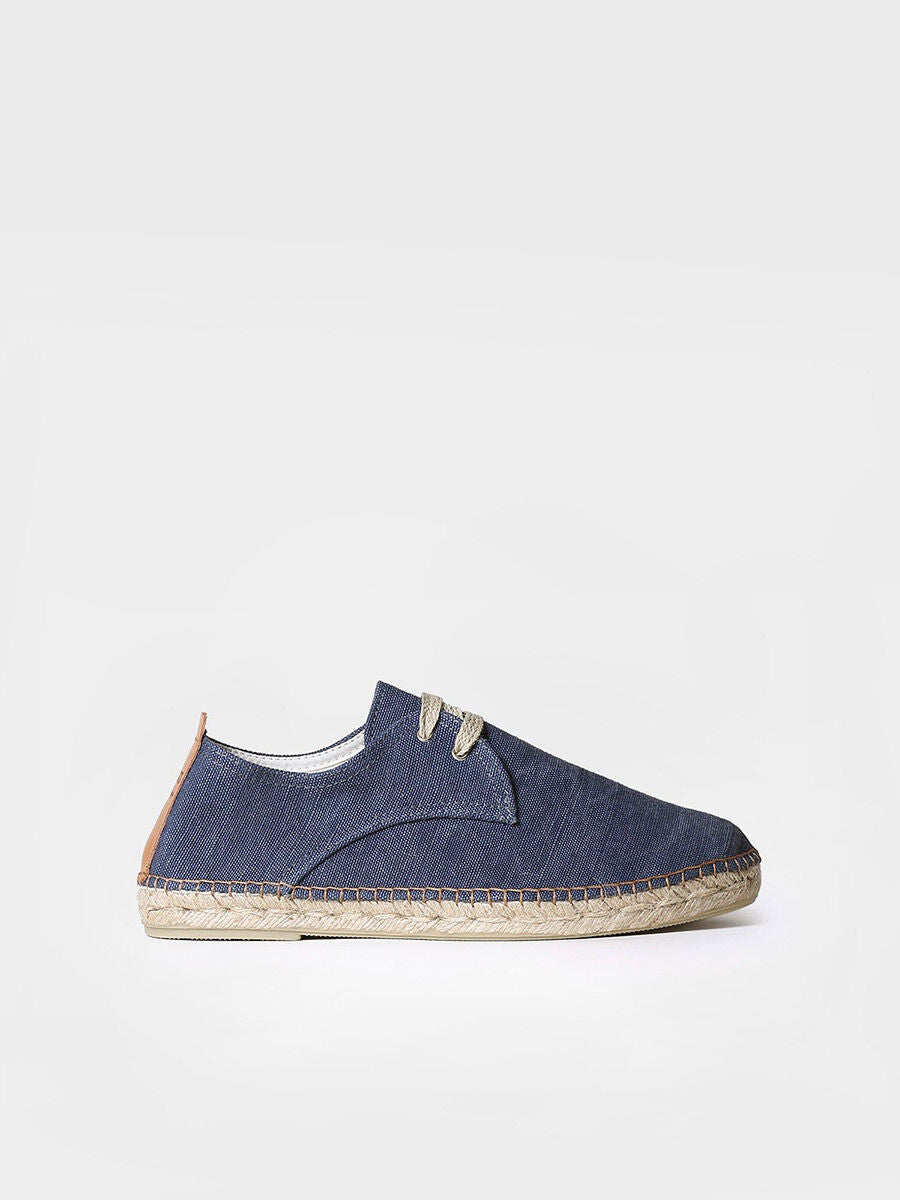 Men's espadrilles with laces - DIXON-NAVY