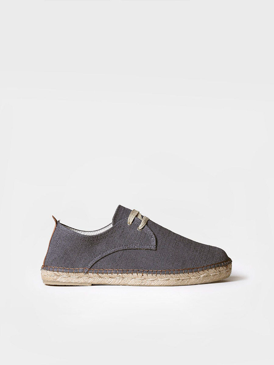 Men's espadrilles with laces - DIXON-BLACK