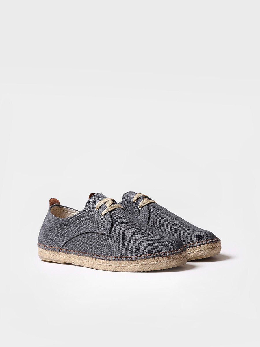 Men's espadrilles with laces - DIXON-BLACK