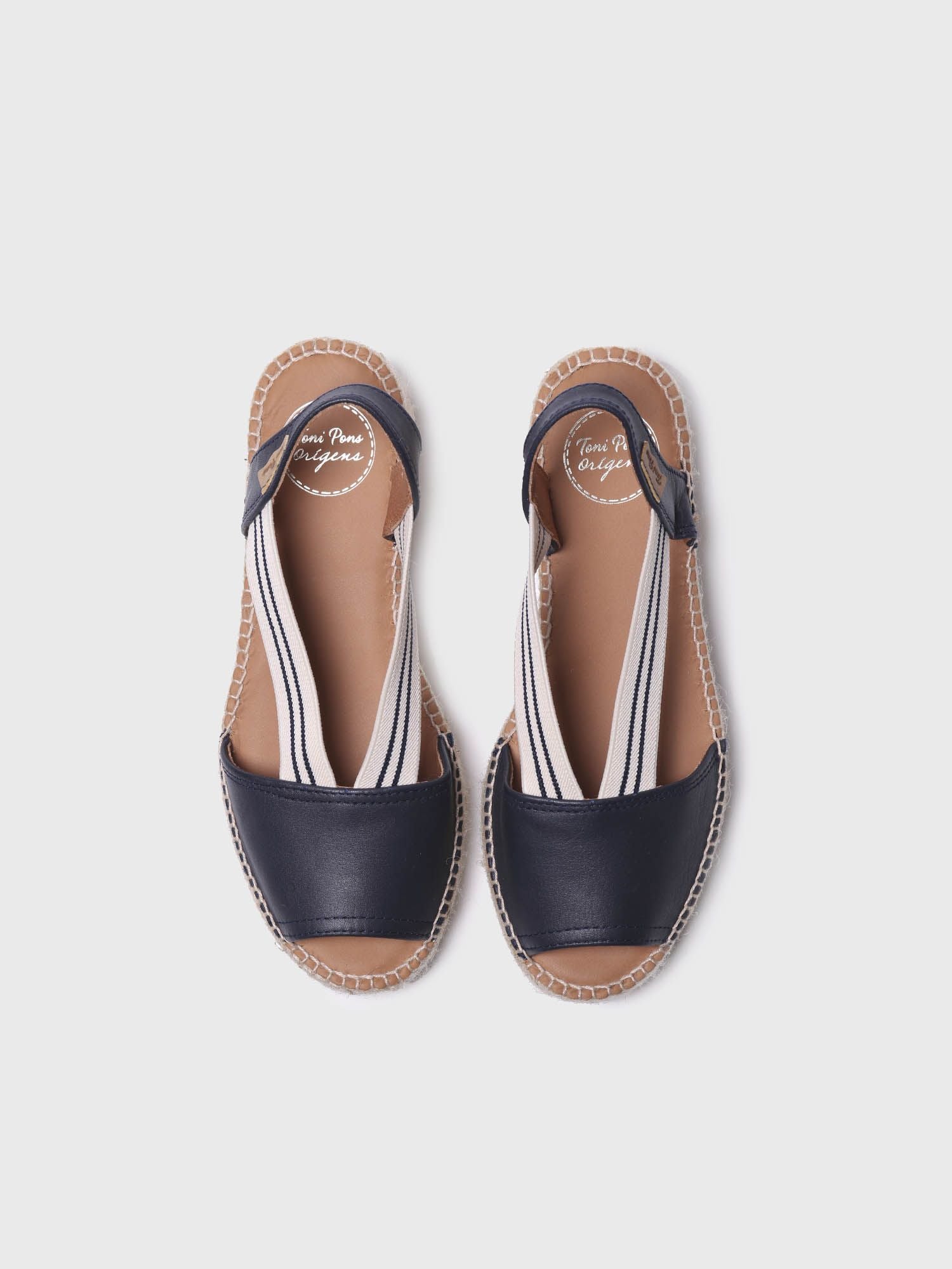 Jute platform sandal for women - ESTEL-SW-NAVY