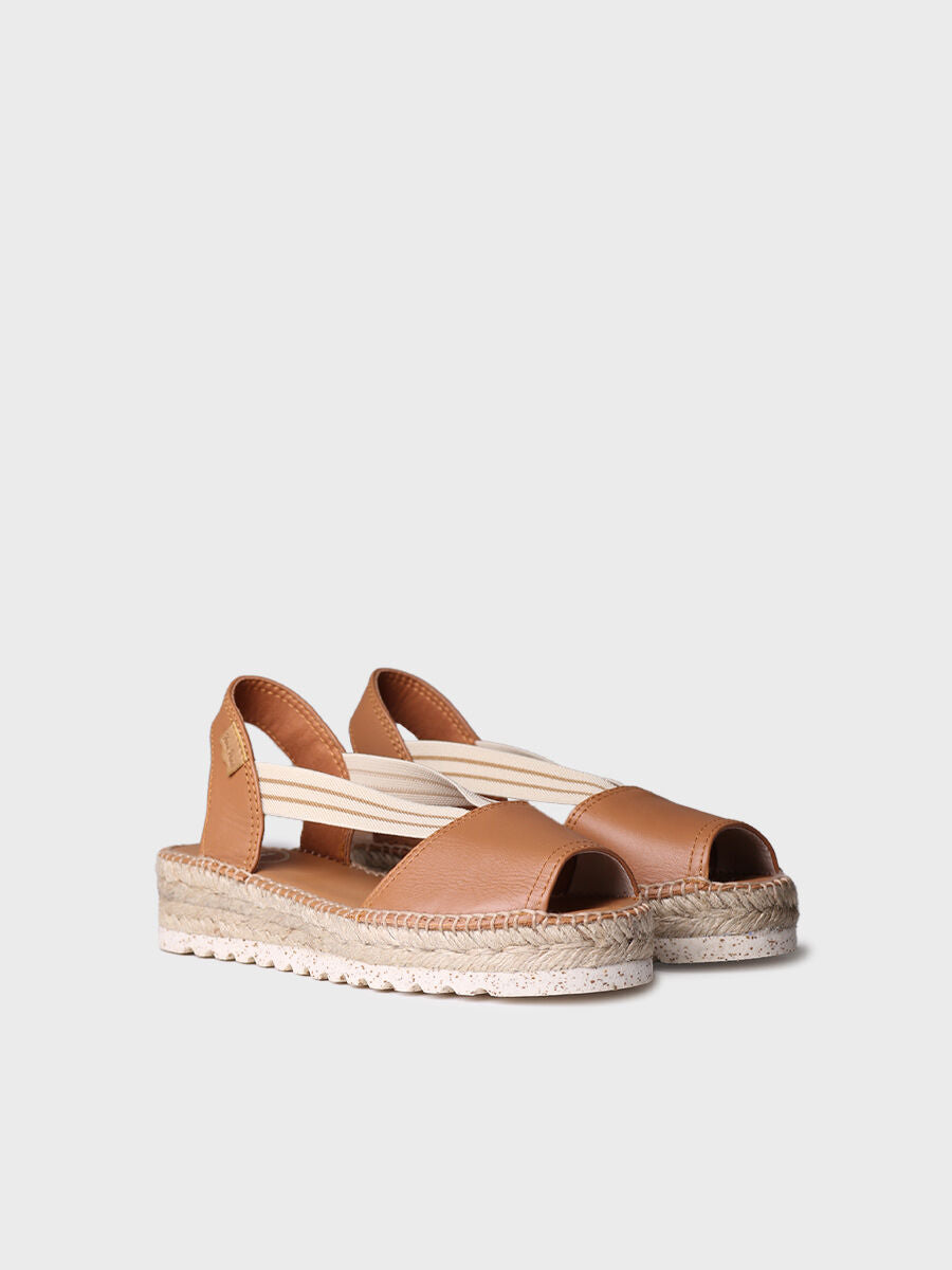 Jute platform sandal for women - ESTEL-SW-TAN