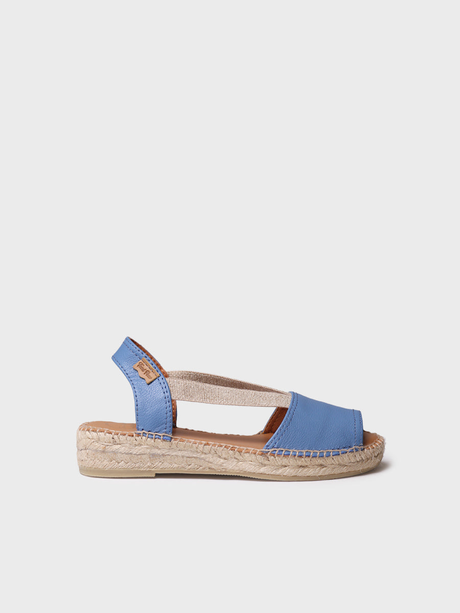 Flat leather sandal with elastics - ETNA-JEANS