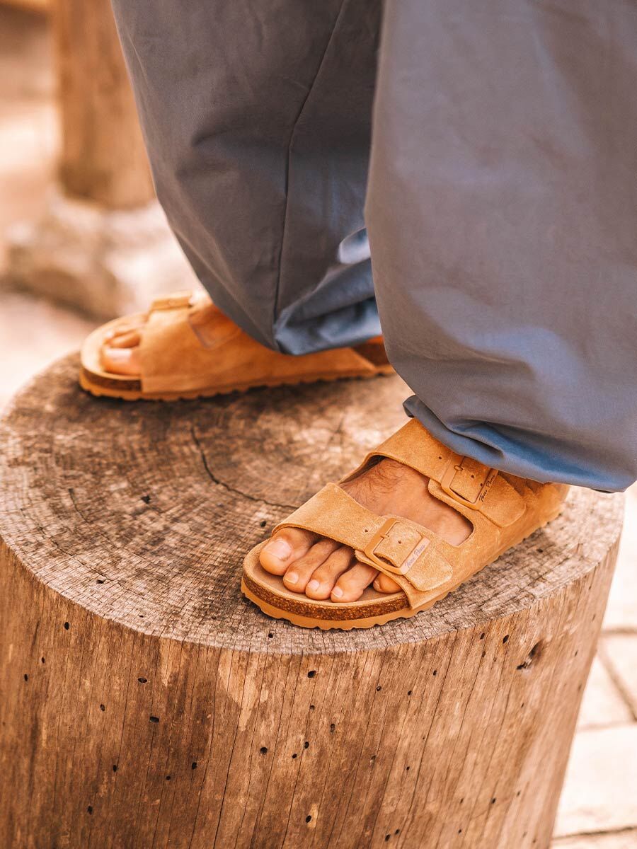 Men's sandal with buckles - GER-QT-CAMEL