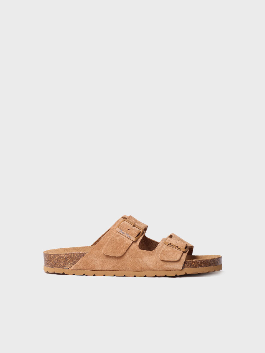 Men's sandal with buckles - GER-QT-CAMEL