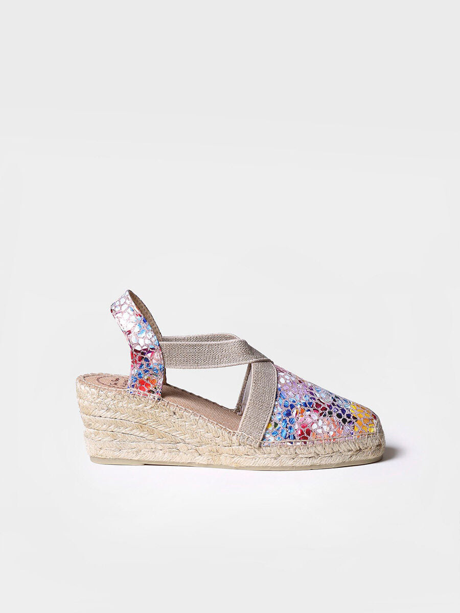 Medium wedge espadrille - TELVA-PM-MULTI MOSAIC