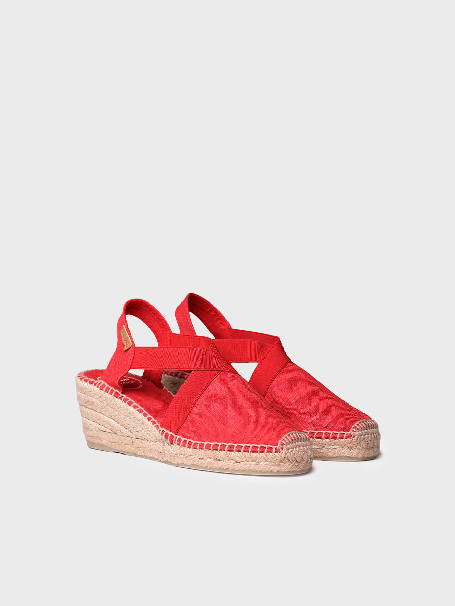 Medium wedge vegan espadrilles - TER-RED