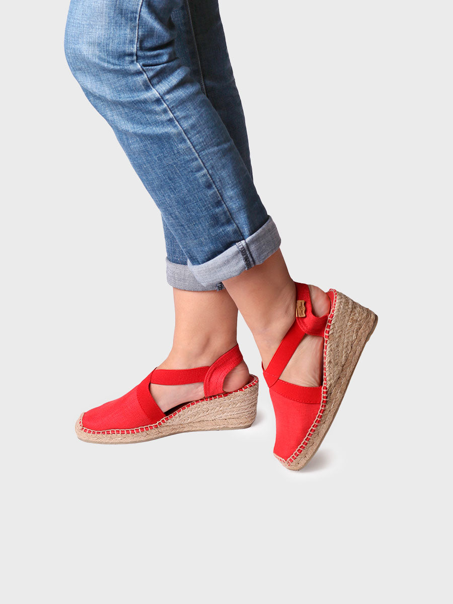 Medium wedge vegan espadrilles - TER-RED