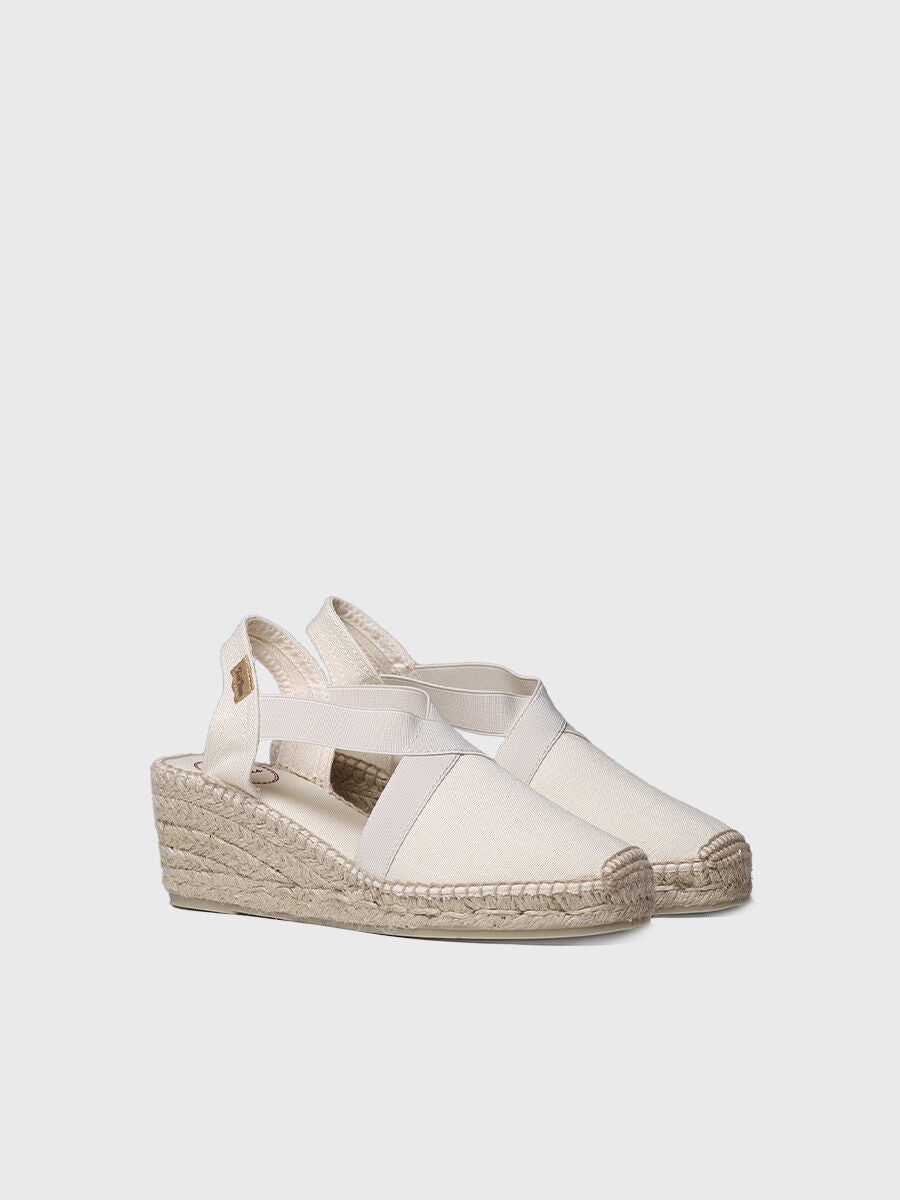 Medium wedge vegan espadrilles - TER-ECRU